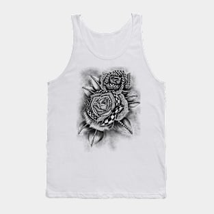 Tattoo Rose Greyscale Tank Top